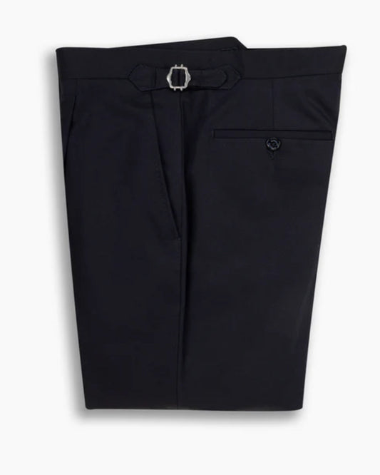 Men’s Elegant Black Trousers | Master Tailored Fit with Side Adjusters