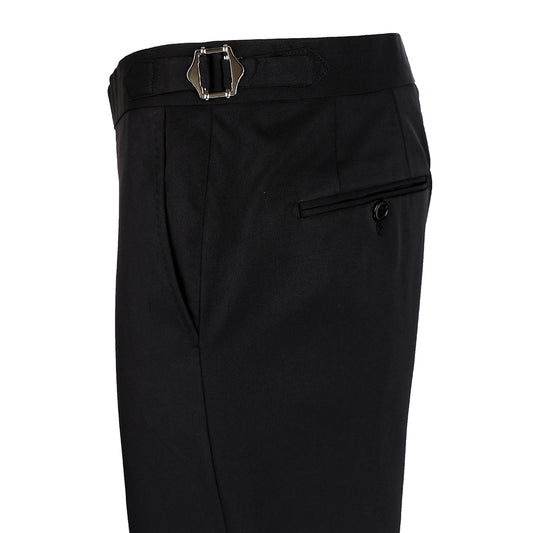 Men’s Elegant Black Trousers | Master Tailored Fit with Side Adjusters