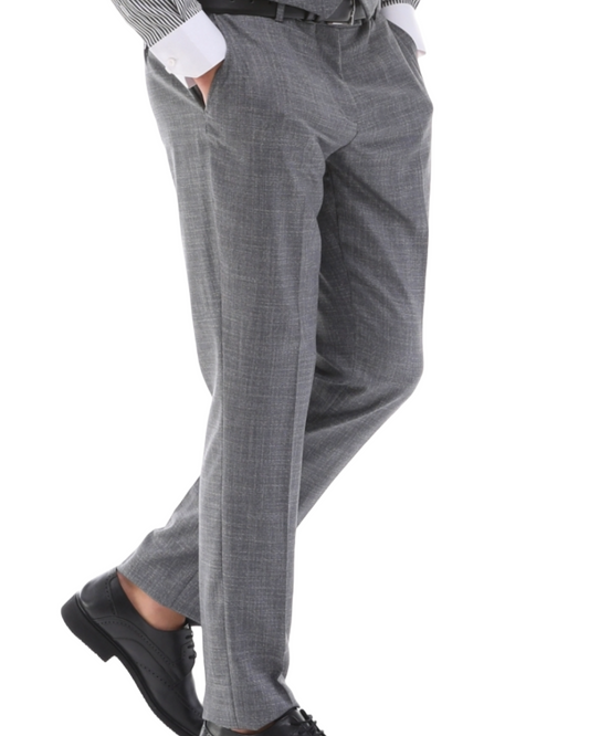 ICONIC GEORGE - Grey Plain Trouser
