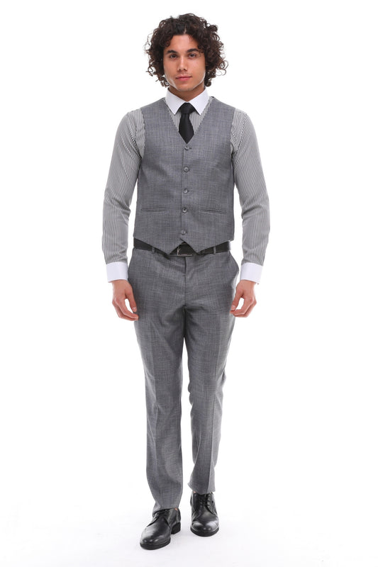 ICONIC GEORGE - Grey Plain Waistcoat