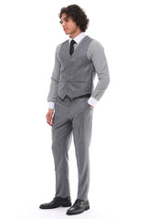 ICONIC GEORGE - Grey Plain Waistcoat
