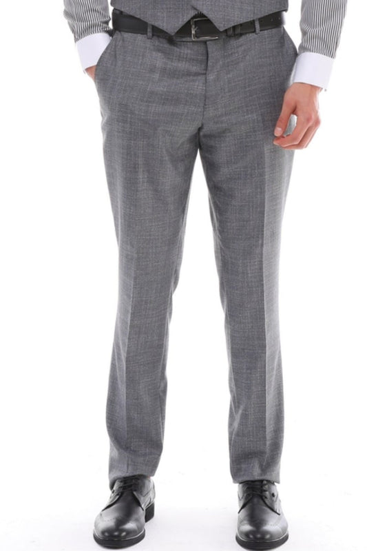 ICONIC GEORGE - Grey Plain Trouser