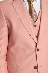 ICONY KEN - Pink Plain Three Piece Suit