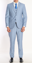 Iconyn-Aristocratic-Royal Blue Plain Dreiteiliger Anzug