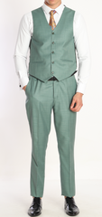 ICONY LEAFAGE - Green Plain Three Piece Suit