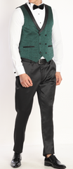 MARDINI AURA - Green Jacquard Four Piece Dinner & Wedding Suit