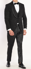 MARDINI SAGOPA I - Black Jacquard Four Piece Dinner & Wedding Suit