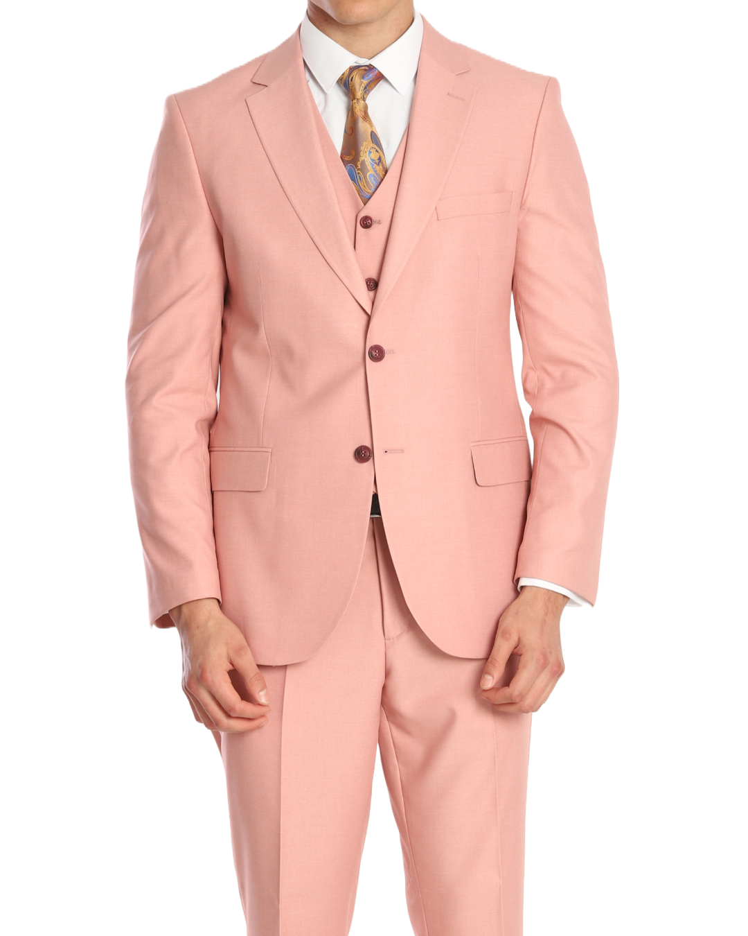 ICONY KEN - Pink Plain Three Piece Suit