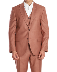 ICONY TERRA - Brick Colour Plain Three Piece Suit