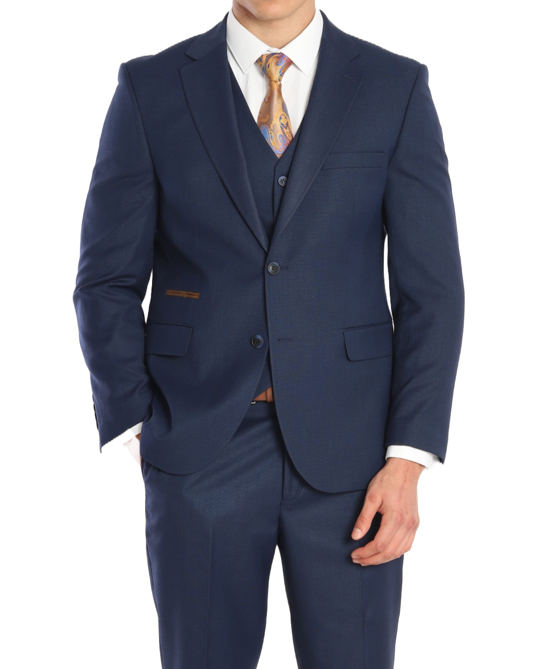 BARRON ARISTOCRAT II - Navy Plain Three Piece Suit