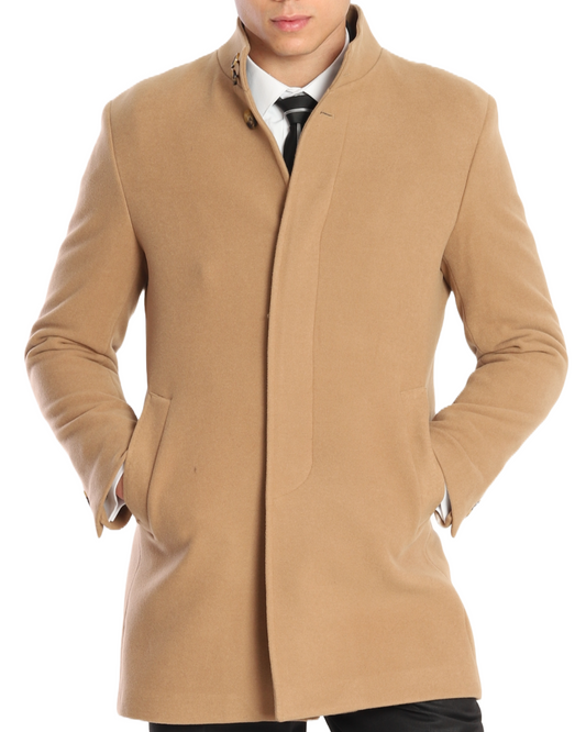 BARRON OVERCOAT - Tan Pure Wool by BARRON, Italy