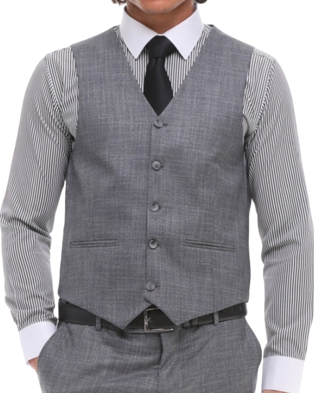 ICONIC GEORGE - Grey Plain Waistcoat