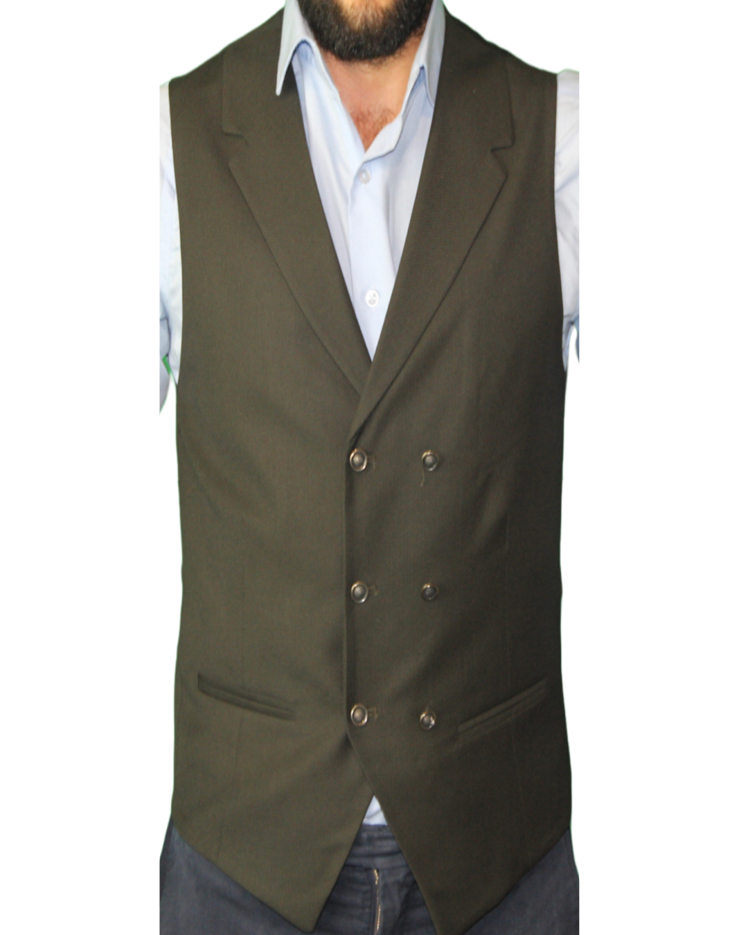 ICONIC GREEN - Green Double Breasted Waistcoat