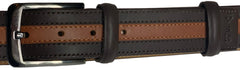 Brown & Tan Genuine Leather Handmade Belt - A Designer Limited Edition Production