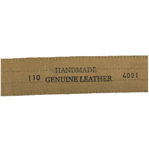 Men's tan genuine leather handmade belt