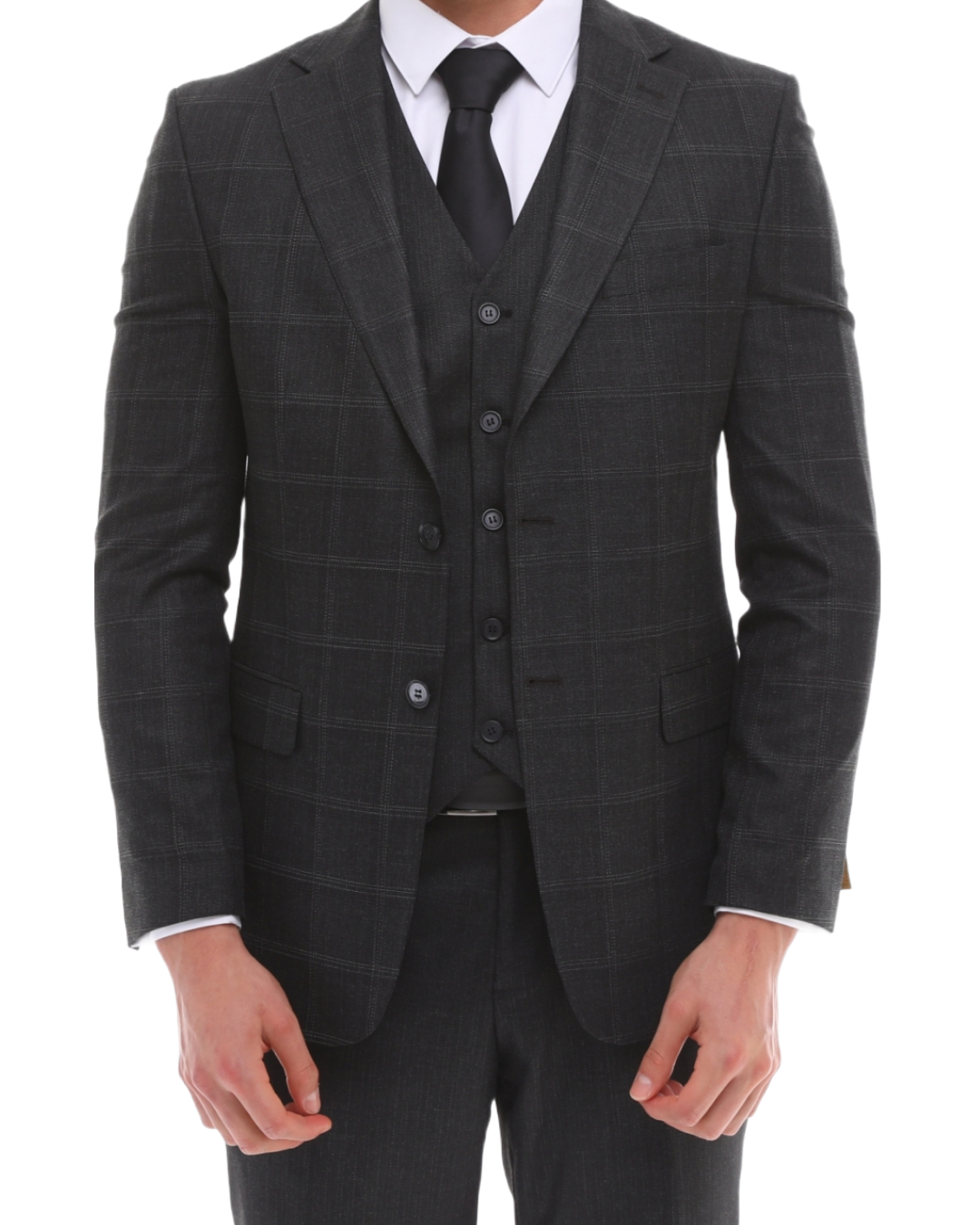 ICONYN VERDE - Black Mixed & Matched Three Piece Suit