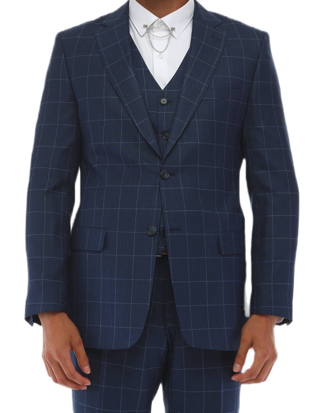 BlueJack Iconyn - Blau &amp; Hellblauer Match Suit - Dreiteiliger Anzug