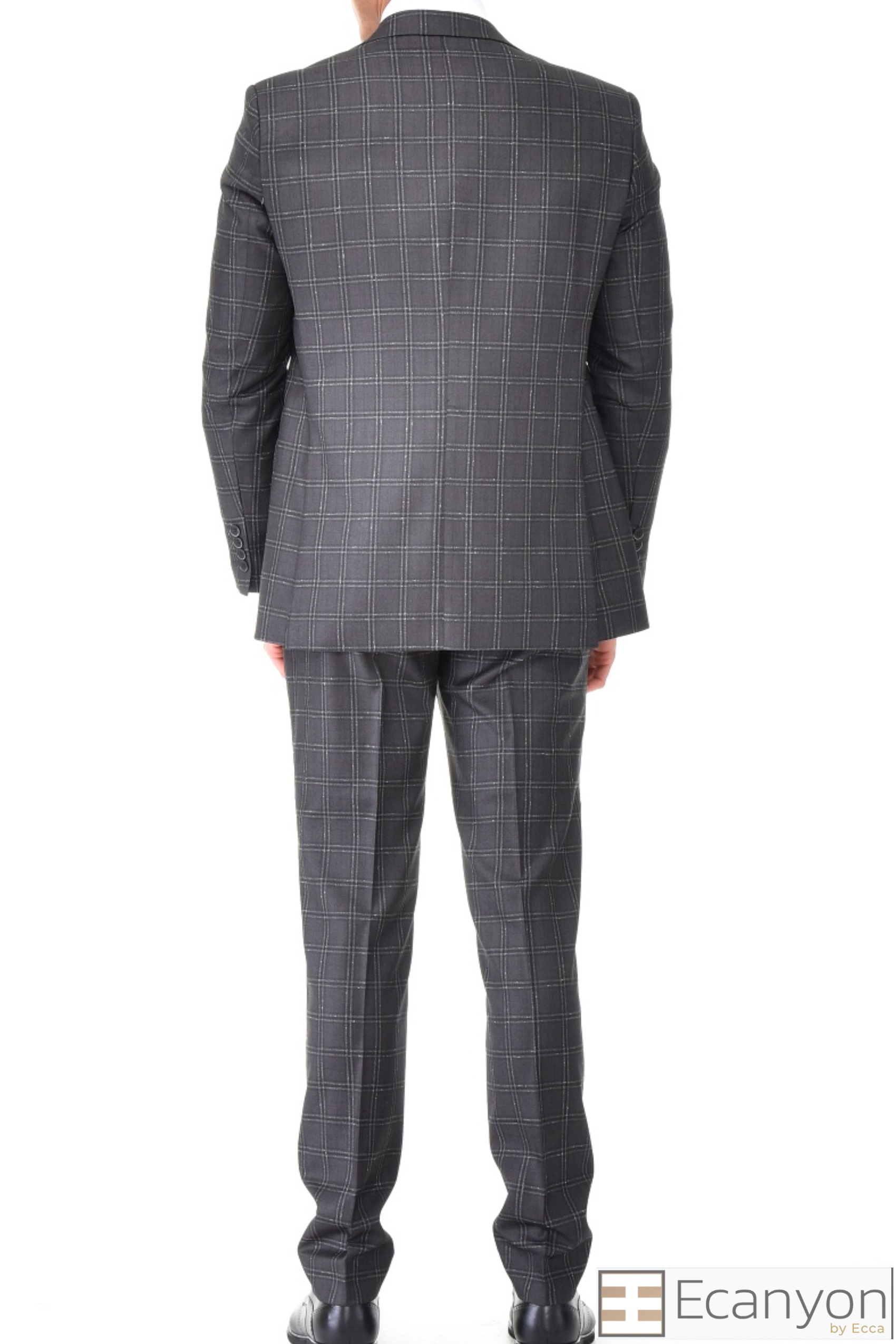 Black Plaid Grey Three Piece Suit, A timeless a black matched design suit that can be styled up for special events or styled down for the office. The matching quality a black plaid grey matched design waistcoat and trousers are paired with a black plaid grey matched design  jacket. You’ll love the patterned lining panels on this suit, especially the one in the jacket’s breast pocket which doubles up as a pocket square. Master Tailor fit Suits