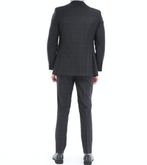 ARMAN ICONY - Black with Blue Check Three Piece Suit