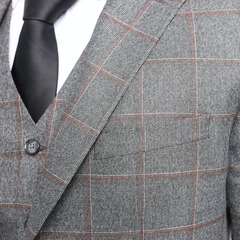 Braven Brown Check Iconyn - Dreiteiliger Anzug
