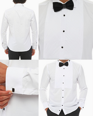 Weiße Smokinghemden mit Manschettenknöpfen - Dinner- und Hochzeitshemd für Herren