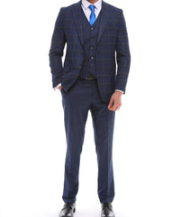ICONYN BRANDY - Blue Mixed & Matched Three Piece Suit