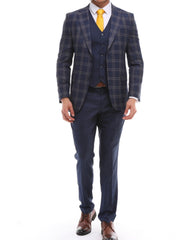 ICONYN NARDY - Navy Mixed & Matched Three Piece Suit