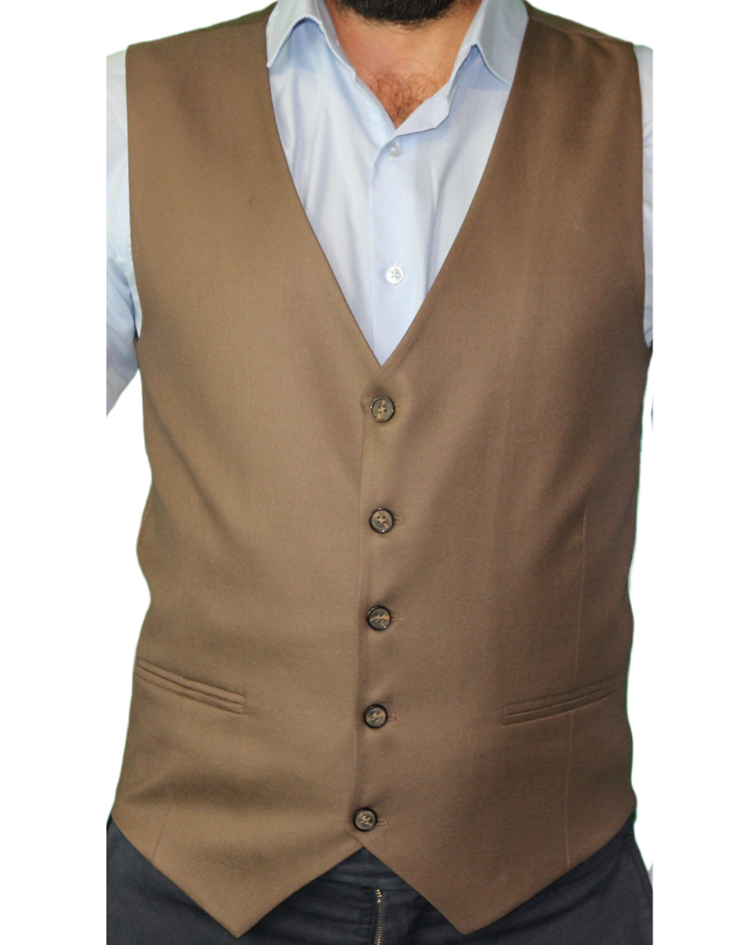 ICONIC BROWN - Brown Single Breasted Waistcoat