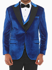 CROWN ROYAL - Blue Velvet Four Piece Dinner & Wedding Suit