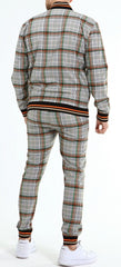 ICONYN GENTLEMAN TRACKSUIT SET - Green and Orange Matched Outwears