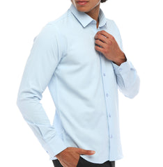 ICONIC BLUE SINGLER - Blue Single Cuff Shirt
