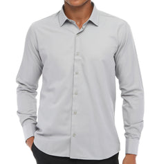 Graue Hemden mit Manschettenknöpfen für Herren - Leicht bügelbares graues Hemd