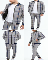 ICONYN GENTLEMAN TRACKSUIT SET - Blue and Yellow Matched Outwears